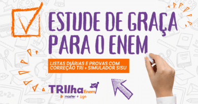 simulados gratuitos enem. trilha enem.